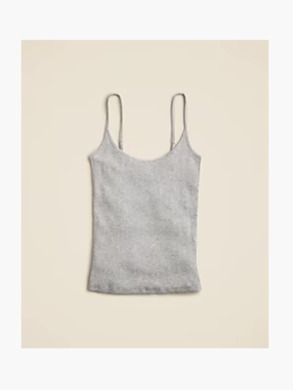 J. Crew Grey Fine Rib Camisole basic staple delicate